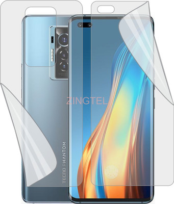 ZINGTEL Front and Back Screen Guard for TECNO PHANTOM X AC8 (Edge To Edge Full Coverage TPU)(Pack of 2)