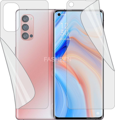 Fasheen Front and Back Screen Guard for OPPO RENO4 PRO 5G CPH2089 (Edge To Edge Full Coverage TPU)(Pack of 2)