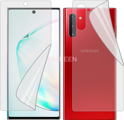Fasheen Front and Back Screen Guard for SAMSUNG GALAXY NOTE 10 (Edge To Edge Full Coverage TPU)(Pack of 2)