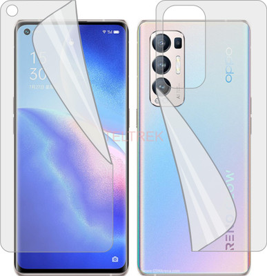 TELTREK Front and Back Screen Guard for OPPO RENO5 PRO PLUS 5G (Edge To Edge Full Coverage TPU)(Pack of 2)