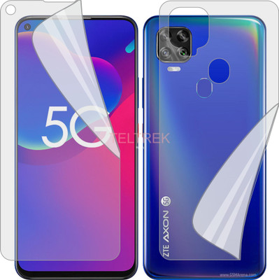 TELTREK Front and Back Screen Guard for ZTE AXON 11 SE (Edge To EdgeTPU)(Pack of 2)