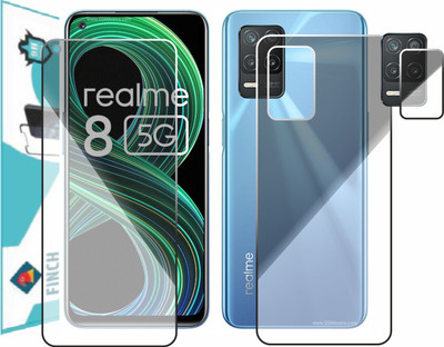 FINCH Front and Back Screen Guard for Realme 8 5G Tempered(Pack of 3)