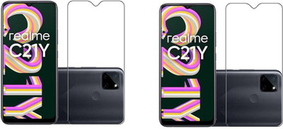 ISAAK Tempered Glass Guard for Realme C21Y(Pack of 2)