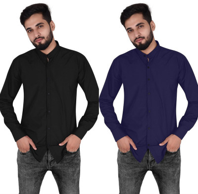 MBF66 Men Solid Casual Multicolor Shirt(Pack of 2)