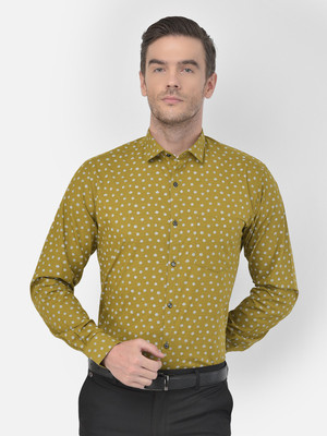 Canary London Men Printed Formal Green Shirt