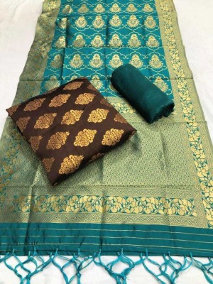 omkar fashion Brocade Embellished Salwar Suit Material