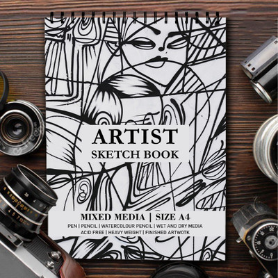 BPDESIGNSOLUTION Sketch Pattern Sketch Book for Arts and Drawing 100 Pages 140 GSM Size A4 Sketch Pad (50 Sheets) Sketch Pad(50 Sheets)