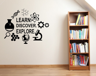 Wallzone 85 cm Science Lab Removable Sticker(Pack of 1)