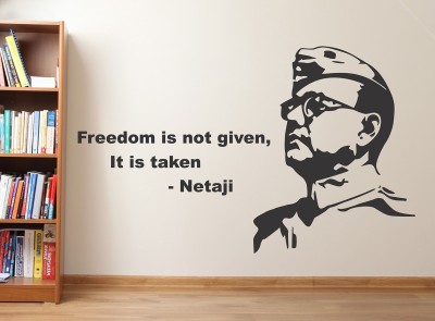 Wallzone 80 cm Netaji Removable Sticker(Pack of 1)