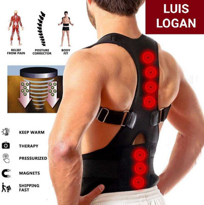 Online Apex Posture Corrector Adjustable Belt Clavicle Brace for Back Pain Back Support Posture Corrector(Black)