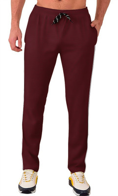 Kaff Solid Men Maroon Track Pants
