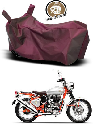 SMDP Waterproof Two Wheeler Cover for Royal Enfield(Bullet Trials 350, Maroon)