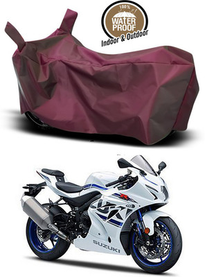 SMDP Waterproof Two Wheeler Cover for Suzuki(GSX R1000, Maroon)