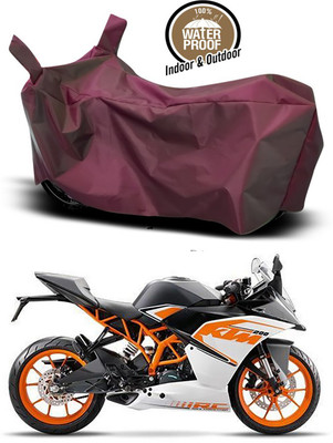 SMDP Waterproof Two Wheeler Cover for KTM(RC 200, Maroon)