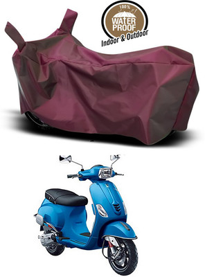 SMDP Waterproof Two Wheeler Cover for Vespa(Vespa SXL 125, Maroon)