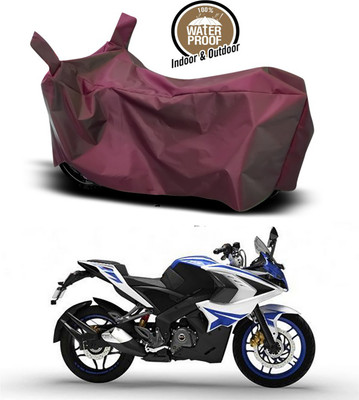 SMDP Waterproof Two Wheeler Cover for Bajaj(Pulsar RS 200, Maroon)