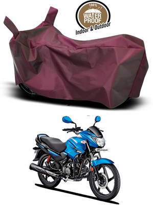 SMDP Waterproof Two Wheeler Cover for Hero(Glamour Programmed FI, Maroon)
