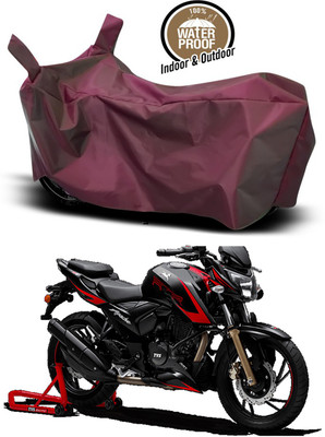 SMDP Waterproof Two Wheeler Cover for TVS(Apache, Maroon)