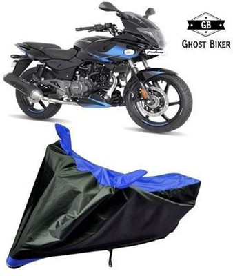 Ghost Biker Waterproof Two Wheeler Cover for Bajaj(Pulsar 220F, Blue)