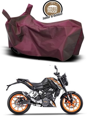 Genipap Waterproof Two Wheeler Cover for KTM(125 Duke, Maroon)