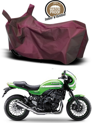 SMDP Waterproof Two Wheeler Cover for Kawasaki(Z900RS, Maroon)