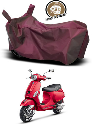 SMDP Waterproof Two Wheeler Cover for Vespa(Vespa SXL 150, Maroon)