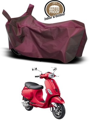 SMDP Waterproof Two Wheeler Cover for Vespa(Vespa SXL, Maroon)