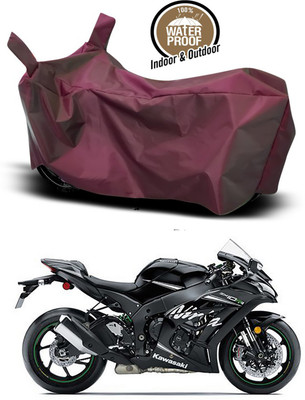 SMDP Waterproof Two Wheeler Cover for Kawasaki(Ninja ZX-10R, Maroon)