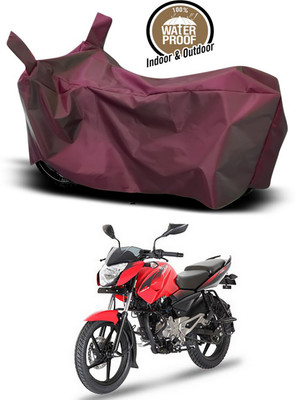 SMDP Waterproof Two Wheeler Cover for Bajaj(Pulsar 135 LS DTS-i, Maroon)