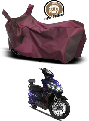 SMDP Waterproof Two Wheeler Cover for Okinawa(i-Praise, Maroon)