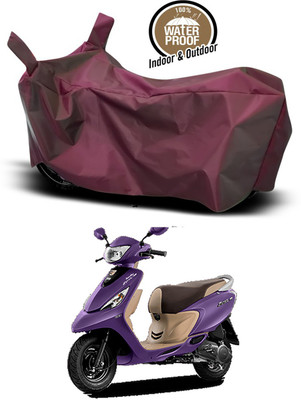 Mdstar Waterproof Two Wheeler Cover for TVS(Scooty Zest 110, Maroon)