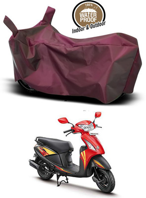 SMDP Waterproof Two Wheeler Cover for Hero(Pleasure, Maroon)