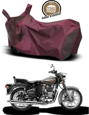 SMDP Waterproof Two Wheeler Cover for Royal Enfield(Classic 500, Maroon)