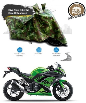 Genipap Waterproof Two Wheeler Cover for Kawasaki(Ninja 300, Multicolor)