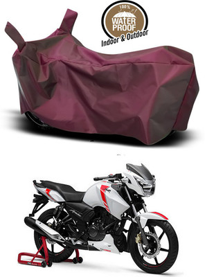 SMDP Waterproof Two Wheeler Cover for TVS(Apache RTR 160, Maroon)