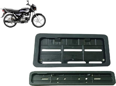 AS TRADERS Bike Number Plate Frame Set of Two (Front and Back) for Splendor Plus Bike Number Plate(Plastic 20 cm  x  4 cm)
