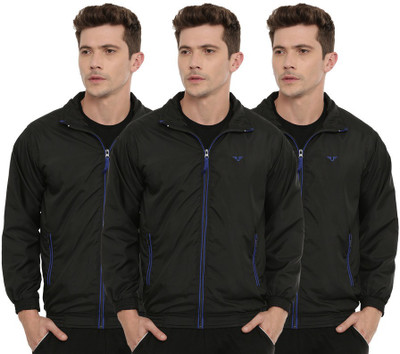 UNSULLY Solid Men Wind Cheater