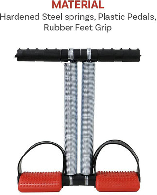 MODERNWOMANIYA Tummy Trimmer Dual Spring SS Ab Exerciser (RED AND BLACK) Ab Exerciser(Black, Red, Silver)