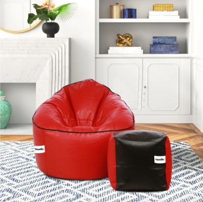 Flipkart Perfect Homes Studio XXXL Chair Bean Bag Cover  (Without Beans)(Red)