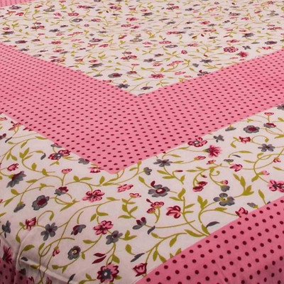 ARCZEN Cotton Double Flat 131 TC Jaipuri Prints Bedsheet(Pack of 1, Green)