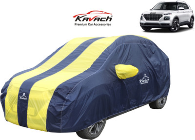 Kavach Car Cover For Hyundai Venue (With Mirror Pockets)(Blue, Yellow)
