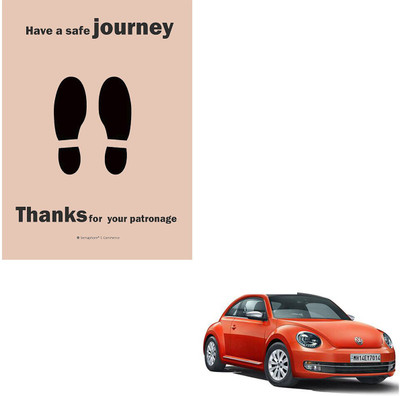 SEMAPHORE Paper Disposable Paper Mat For  Volkswagen Beetle(Brown)