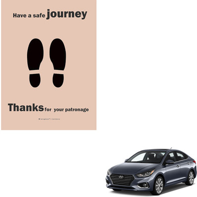 SEMAPHORE Paper Disposable Paper Mat For  Hyundai Accent(Brown)