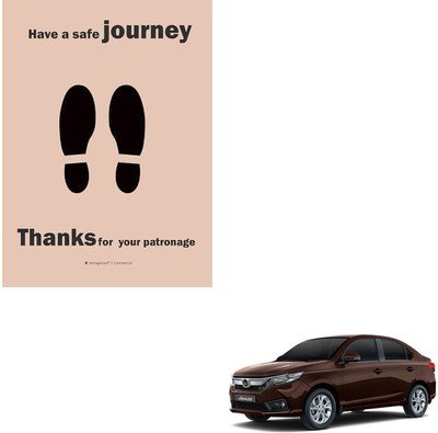 SEMAPHORE Paper Disposable Paper Mat For  Honda Amaze(Brown)