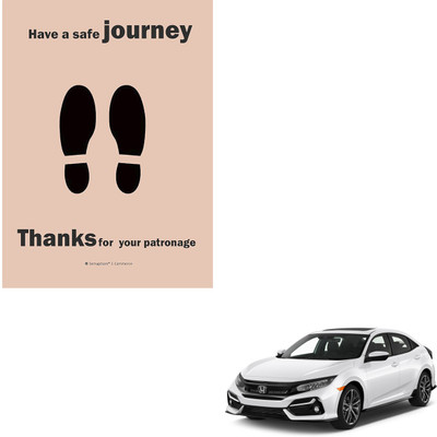 SEMAPHORE Paper Disposable Paper Mat For  Honda Civic(Brown)
