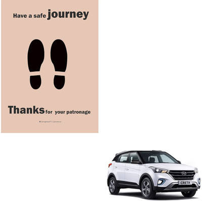 SEMAPHORE Paper Disposable Paper Mat For  Hyundai Creta(Brown)