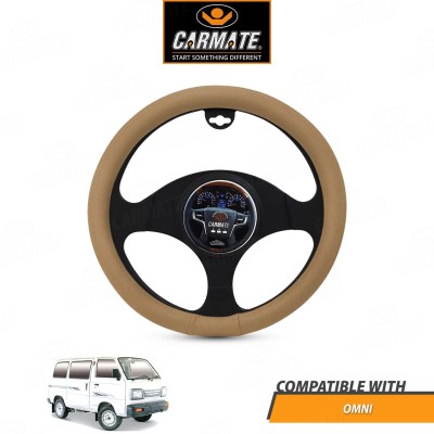 CARMATE Steering Cover For Maruti Omni(Beige, Leatherite)