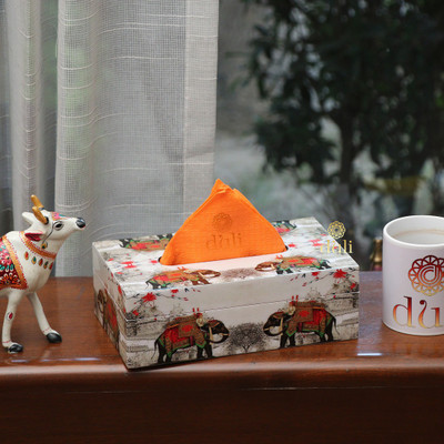 DULI 1 Compartments Tissue Holder Napkin Stand for Home Table , Office & Car Tissue Holder(Multicolor)