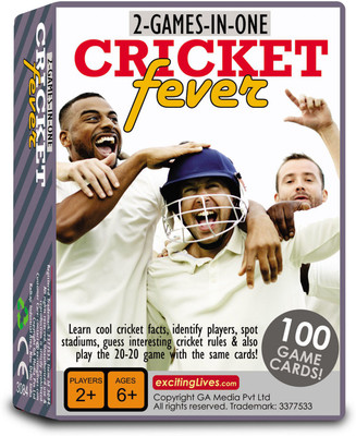 Exciting Lives Cricket Fever Cards Game(White)