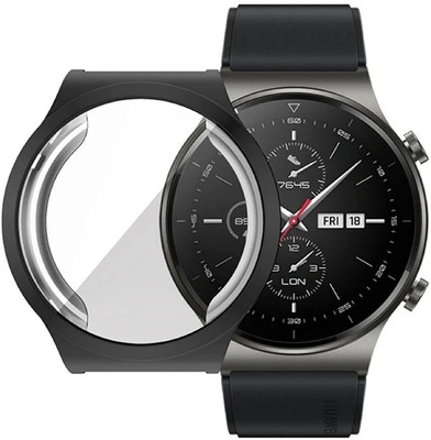 KAZUKI Front and Back Screen Guard for Soft & Flexible TPU Case Cover for Huawei Watch GT 2 Pro (Black)(Pack of 1)